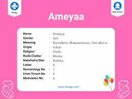 Ameyaa Name Meaning, Rashi, Nakshatra & Astrology - Drlogy