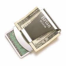 The credit card holder is slightly pinched at the top so that when you slide even one credit card in, it will hold it tightly. Engraved Money Clip Credit Card Holder In Silver Executive Gift Shoppe