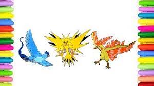 Disegno pokemonkleurplaat articuno personaggio cartone. Pokemon Coloring Pages Articuno Zapdos And Moltres Youtube