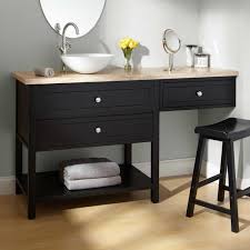 Bathroom Makeup Vanity And Chair Sink Vanities 60 Taren Black Vessel Sink Vanity With Makeup Ar Bathroom Vanity Small Bathroom Redo Vessel Sink Vanity