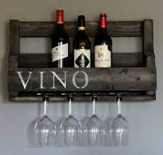 Aus metall geschmiedet und.die flaschen können einfach in die dafür vorgesehenen ablagen eingelegt werden. Weinregal Vino Wein Glas Glaserhalter Flaschenregal 60 Cm Breit Holz Schwarz Ebay