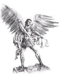 11 1/2 × 15 1/4. Saint Michael The Archangel Multiple Sizes Print Art Black Etsy