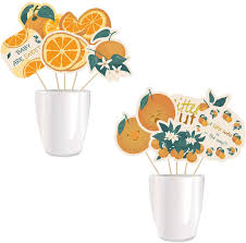 Buy Beyumi 30pcs Little Cutie Centerpieces Sticks Baby Shower Decorations Orange Tangerine Cutouts Cardstocks For Hey Cutie Birthday Party Supplies Tangerine Theme Baby Shower Cake Topper Fruit Decors Online In Turkey B092lq7ggm