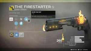 Purchasing exotics from the exotic kiosk in the tower Destiny 2 Exotic Weapon Concept The Firestarter W Selectable Perks Destiny2