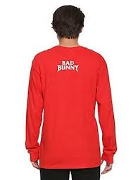 Officially licensed merch from bad bunny available at rockabilia. Bad Bunny Pop Cartoon Long Sleeve T Shirt Red Long Sleeve Tshirt Men Mens Tops Long Sleeve
