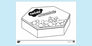 The firm's chocolates with attitude box was developed as a way to showcase different personalities in packaging design, with a different chocolate treat cast as each core archetype. Hexagonal Chocolate Box Colouring Colouring Sheets