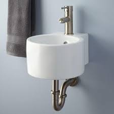 Corrie Mini Porcelain Wall Mount Bathroom Sink Wall Mounted Bathroom Sinks Wall Mounted Sink Sink