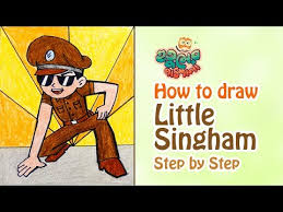 How To Draw Little Singham How To Draw Little Singham Step By Step Easy U Hutumschool Learn how to draw 'little singham' step by step in the easiest way. how to draw little singham step by step