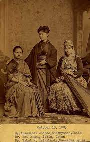 An Indian Woman A Japanese Woman And A Syrian Woman All Training To Be Doctors At Women S Medical College Of Philadelphia October 10 1885 550x864 Women In History History Japanese Women
