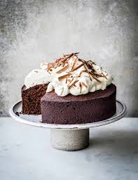 Chocolate Almond Cake With Amaretto Cream Recipe Chocolate Almond Cake Almond Cake Recipe Chocolate Fudge Cake Recipe