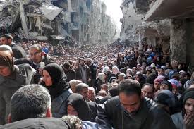 Image result for families fleeing the syrian war
