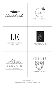 Black And White Brand Logo Logos Designed In 2017 Modern Simple Brands In Black And White Boutique Logo Wellness Coach And Boutique Logo Restaurant Logo Design Logo Design Typography