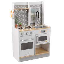 Kidkraft Let S Cook Wooden Play Kitchen In 2021 Play Kitchen Sets Wooden Play Kitchen Play Kitchen