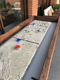 Granite Shuffleboard Table Reclaimed Wood Singer Sewing Machine Base Shuffleboard Table Table Ping Pong Table