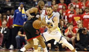 Stephen curry, lethal as always on the offensive end and better than ever defensively, has forced himself onto the same plane as paul. Nba Playoffs Watch Rockets Star Chris Paul Taunt Steph Curry Moments Before Injury Other Sport Express Co Uk
