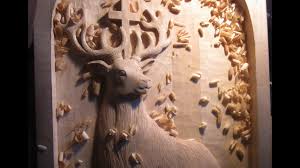Relief Wood Carving Workflow Vyrezavany Relief Jak Na To Ahsap Yakma Geyik Agac Oyma