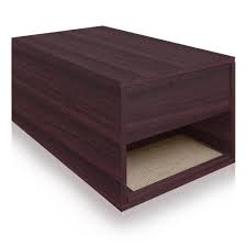 Way Basics Eco Zboard Espresso Modern Cat Litter Box Enclosure And Side Table Litter Box Enclosure Cat Litter Box Furniture Cat Litter Box