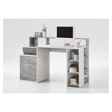 Armoire bureau au meilleur prix. Bureau Gris Beton Blanc Blurn Bureau Pas Cher
