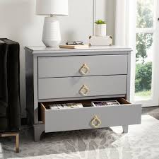 Equipped with three drawers, each fitted with. Hannon 3 Drawer Contemporary Nightstand Design Fox6306c