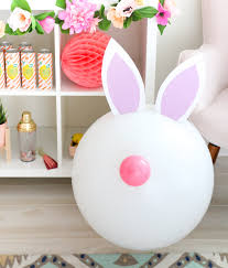 Since we've got foil and latex easter balloons, you can inflate them with air or helium depending on how you use them. Giant Easter Bunny Balloons A Kailo Chic Life