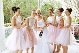 The Wedding Scoop Spotlight 8 Bridesmaid Dress Trends We Love Cheap Bridesmaid Dresses White Bridesmaid Dresses Lace Pink Bridesmaid Gowns