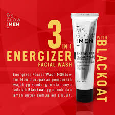 Facial Wash Ms Glow For Men Energizer Facial Wash Msglow Men Sabun Wajah Pria Pencuci Muka Cowok Shopee Indonesia