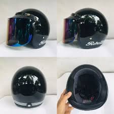 Untuk kacanya, helm bogo ini memiliki kaca datar bening. Helm Bogo Retro Full Cat Hitam Glossy Kaca Datar Pelangi Lazada Indonesia