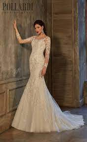 The trumpet silhouette is named after the musical instrument because the style of the dress's flare. Lace Long Sleeve Trumpet Wedding Dress Off 62 Www Daralnahda Com
