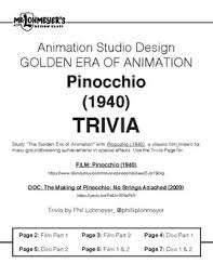 We apologize for the inconvenience. Pinocchio 1940 Trivia By Lohmeyer Design Teachers Pay Teachers
