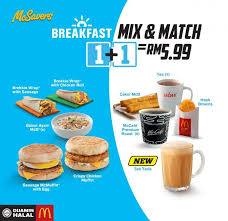 1x sausage mcmuffin with egg. Mcdonald S Mcsavers Breakfast Mix Match With Teh Tarik