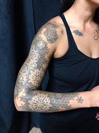 Negative Space Mandala With Tessellation Background Sleeve Tattoos For Women Tattoos Sleeve Tattoos