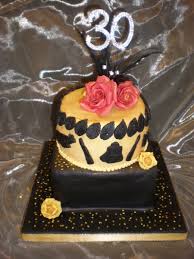 For a clever and witty way to top the cake, check out this diy topper from a studio diy has a bunch of candle ideas on their site. 30th Ladies Birthday Cake In Black Gold Cakecentral Com