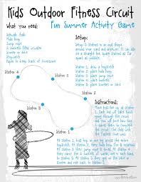 Kids Outdoor Fitness Circuit Summer Activity Game Fun Workouts Exercise For Kids Outdoor Workouts