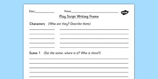 Download a free perusal script today! Free Writing Playscripts Playscript Writing Frame For Ks2