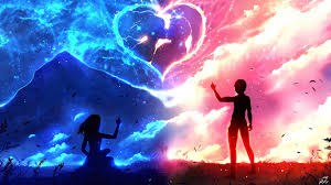 Please contact us if you want to publish an anime couple wallpaper on our site. Anime Couple Silhouette Heart 4k Wallpaper 60