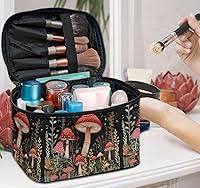 Amazon.com: Flashideas Cute Mushroom Cosmetic Bag Makeup Organizer Bag for  Travel Easy to Take Makeup Bags Case Organizer Multifunctional Makeup ...
