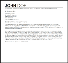 Free Maintenance Technician Cover Letter Templates Resume Now