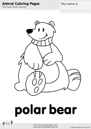 Below are all of my animal pages tagged simple. Polar Bear Coloring Page Super Simple