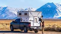 Manley Custom Fiberglass High Intensity Pop-Up Side Entry Slide-On Truck  Campers Long Bed Design 90L Fresh Water Tank 3-4 Adults