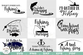 Download Fishing Quotes Bundle Svg Fish Shirt Decal Svg Eps Png Dxf 662395 Cut Files Design Bundles