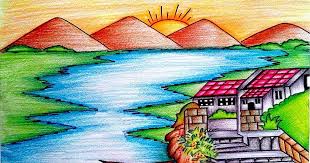Salah satu alat mewarnai yang bisa cara mewarnai pemandangan dengan menggunakan crayon sama dengan mewarnai gambar yang lainnya. Gambar Mewarnai Pemandangan Yang Mudah Download Kumpulan Gambar