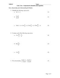 Precalculus trigonometry worksheets f x dx calculus alert calculus is a branch of mathematics that originated with scientific questions concerning rates of change the easiest rates of change for. Pre Calculus Trigonometry Worksheets Teaching Resources Tpt