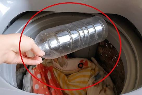 Why put an empty plastic bottle in the washing machine?