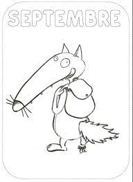 Les Mois Du Loup 1 2 3 Dans Ma Classe A Moi Coloriage Loup Loup Petit Loup
