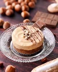 Cheesecake Sans Cuisson Caramel Noisettes Et Chocolat Individuel Recette Cheesecake Sans Cuisson Recette Cheesecake Cheesecake