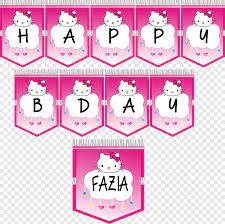 Hello kitty party + printables. Hello Kitty Flag Bunting Tokopedia Letter Bunting Flags Flag Text Png Pngegg