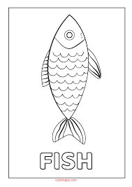 Download Printable Fish Coloring Page Pdf For Kids Fish Coloring Page Fish Printables Fish Coloring