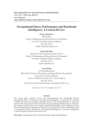 Use our interactive map, address lookup, or code list to find the correct zip code for your postal mails destination. Pdf Occupational Stress Performance And Emotional Intelligence A Critical Review