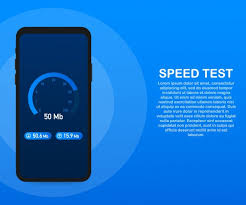Our speed test or speedtest calculates the speed of your connection, i.e. Premium Vector Speed Test On Smartphone Speedometer Internet Speed 50 Mb Website Speed Loading Time