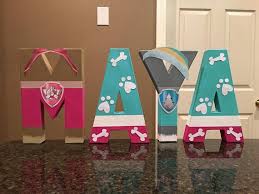 These Are Priced Per Letter Please Make Sure To Order The Correct Quantity Of Letters From The Drop Down Bo Skye Paw Patrol Paw Patrol Bedroom Paw Patrol Party